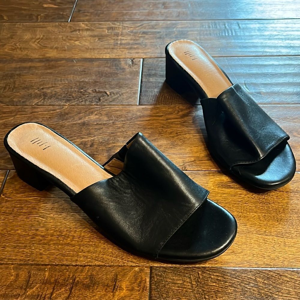 J. Jill black leather block heel, size 11